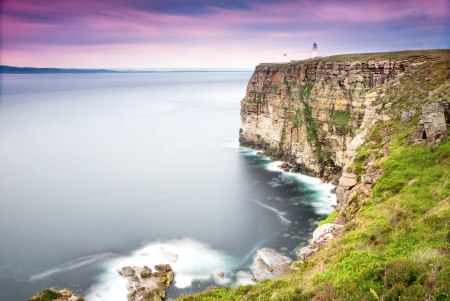 Ocean View - lighthouse, ocean, sky, seascape, clouds, splendor, sea, nature, sunrise