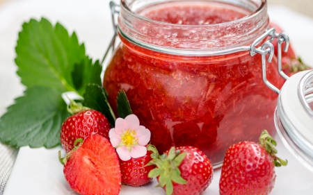 *** Strawberry jam *** - jam, strawberry, food, jar