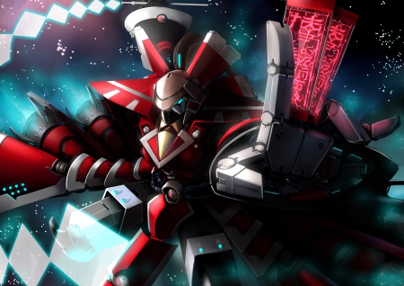 Mecha Reimu - red, touhou, mecha, robot, hakurei reimu