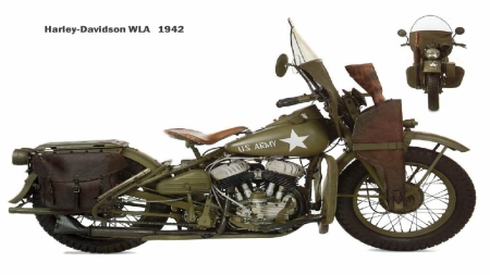 1942 - bikes, harley, military, army