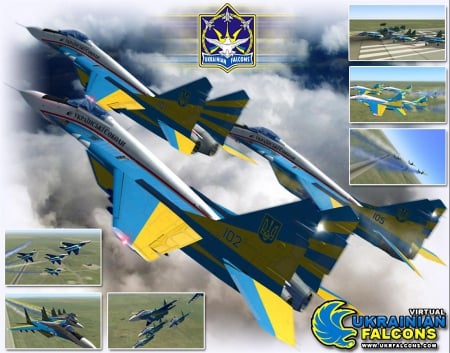 Ukrainian Falcons - aircraft, air forces, ukrainian falcons, Ukraine, military