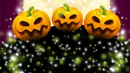 Hurry Up Halloween - jak o lanterns, spooky, pumpkins, sparkles, Halloween, smiles, All Hallows Eve, shine