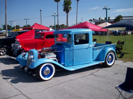 Ice Blue - ford, classic, truck, motor