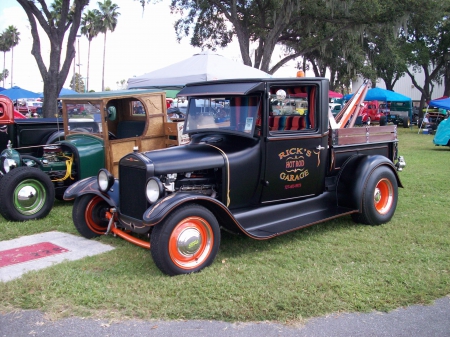 Tow Truck - tow, flat black, ford, classic