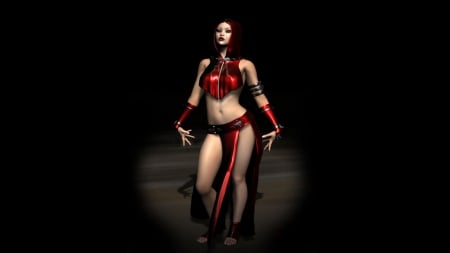 Lady in Red - women, cgi, fantasy, beautiful, sexy