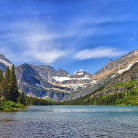 lake josephine at mount gould in montana