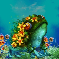 FLOWER POWER FROG