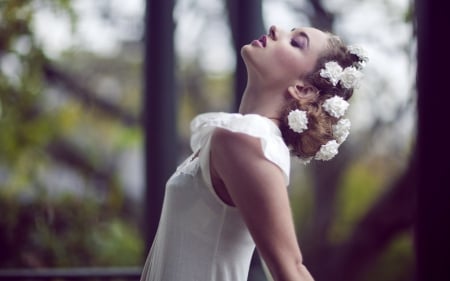 Girl with ✿ - bride, wedding bride, special, girl, beauty, romance, flowers, happyness, lady, day