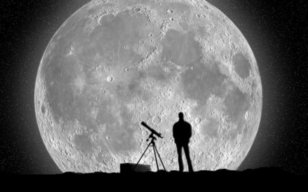 Refractor Watch - telescope, moon, refractor, watch, space