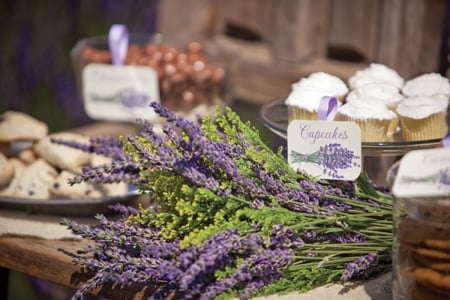 Nice Day - food, decoration, lavender, cookies