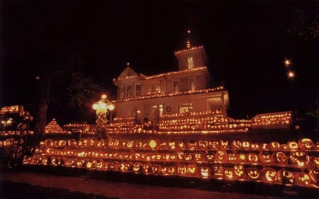 The Pumpkin House - halloween, haunted, pumpkins, scary