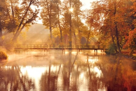 *** Beautiful autumn *** - red, lake, n, trees, nature, autumn