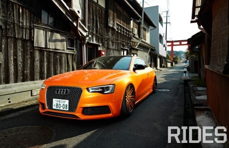 Orange Audi - Custom Wheels, Orange, Audi, Custom