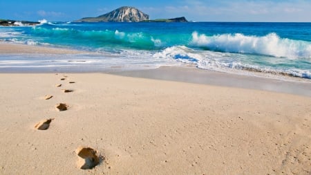 Beach - water, sand, nature, wave