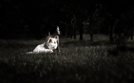 Woman in the grass - nature, entertainment, people, other