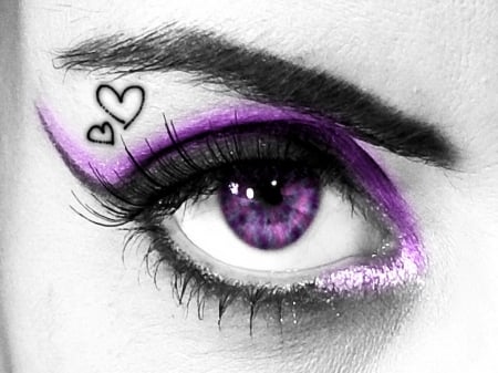 Love of purple for Purple Haze - woman, purple, art, abstract, eye