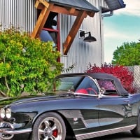 fantastic retro chevy corvette convertible hdr