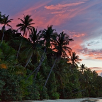 Sunset over Fiji