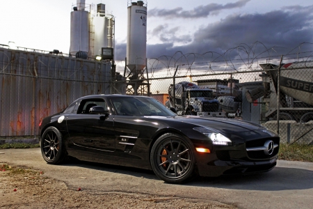 Mercedes SLS AMG - car, black, picture, mercedes, 10, 2013, 23