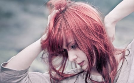 Red Head - Head, hairs, Red, model