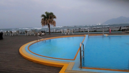 Swimming pool - swimming pool, seaside, tour, blue, bay hotel