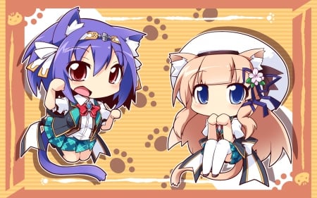 Chibi Neko - girls, neko, cute, chibi