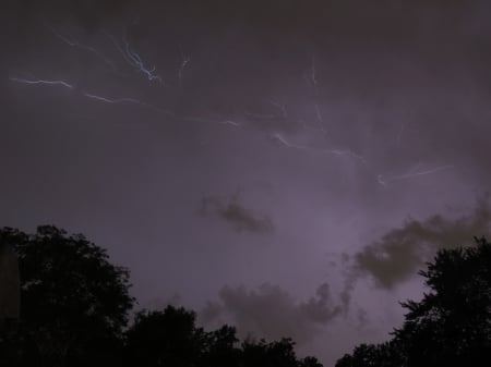 lightning in the skies of lincoln NE - nature, purpleish, outdoors, weather