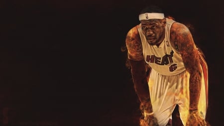 LeBron ''King'' James - lebron, lebron king james, heat, basketball, lebron james, james, miami heat