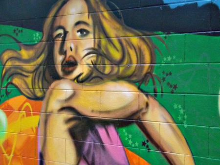 street art at queen's park - graffiti, painted lady, art, street art