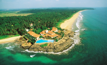 ASIAN RESORT - ocean, forest, sri lanka, palms, island, hotel, sand