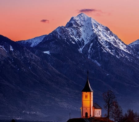 Just before sunrise, Julian Alps, Slovenia - image, expression, color, new, wallpaper