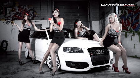 Audi&Girls - girls, audi, babes, sexy, a3