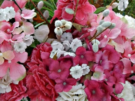 colored mix - bouquets, pink, petals, flowers, florals