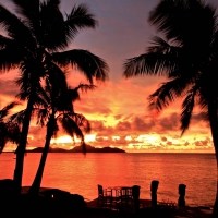 Fiji Sunset over Ocean