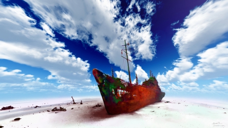 Vast - Sand, Clouds, Cant think of a fourth, Shipwreck, rust, Beach