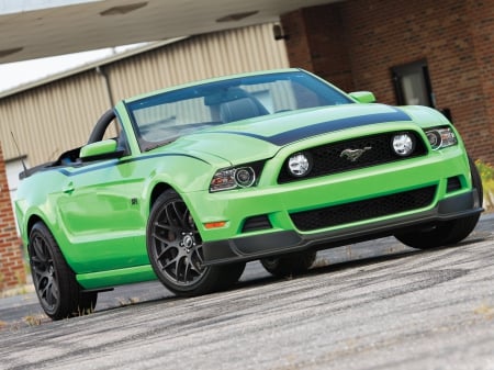 2013 Ford Mustang RTR - lime green, ford, conv, 2013