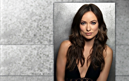 Olivia Wilde - woman, actress, grey, girl, olivia wilde, black, model