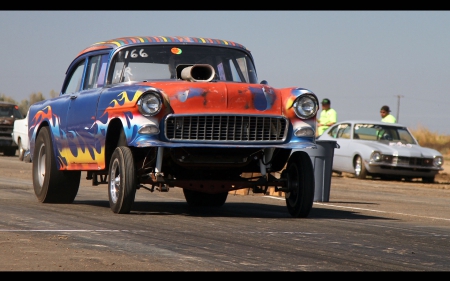 Gm Gasser - bowtie, classic, flames, blue