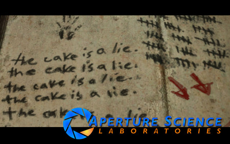 Aperture Science - aperture science, portals, orange box, half life, portal, cake