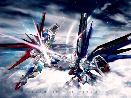 Gundam Seed - Clash of the Titans - of, freedom, gundam, titans, gundam seed, clash, destiny, gundam seed destiny, clash of the titans