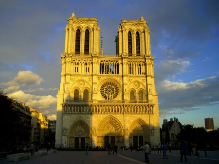 Untitled Wallpaper - france, paris, cathedral, sunset, medieval, notre dame