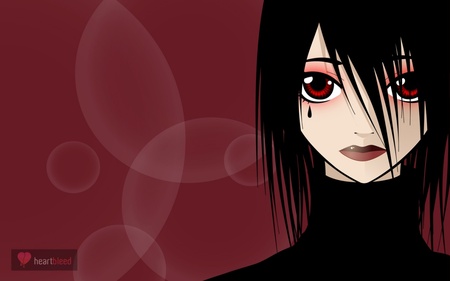 Vectorized emo Girl - vector, art, girl, emo