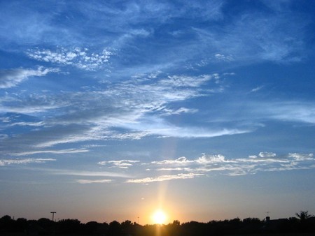 PRETTY SUNSET - blue sky, sunset