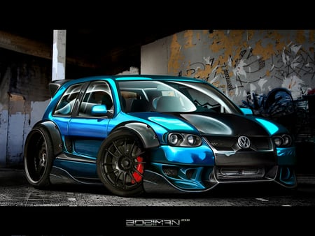 cool golf - graffiti, golf iv, car, volkswagen