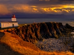 gorgeous cape d'or lighthouse in nova scotia hdr