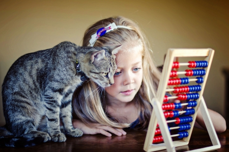 Girl and cat - sleeping, beauty, cat face, hat, animals, sleepy, paws, face, pretty, cute, cat, kitty, lovely, kitten, cats, beautiful, sweet