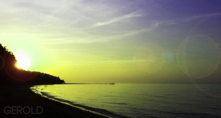 Watching Sunset - boracay island, sunset, nature, philippines, beach, blue sky, ocean