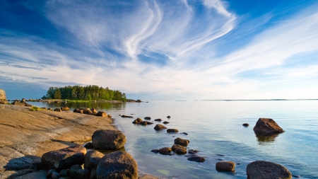 Rakin Kotka, Finland - Island, Ocean, Trees, Nature, Clouds, Europe, Rocks, Finland, Day, Rakin Kotka, Landscape, Sky, Beach, Sea