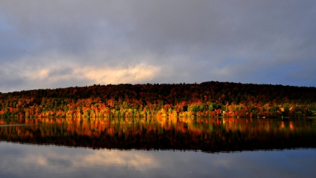 *** Autumn *** - nature, sky, lake, autumn, forest