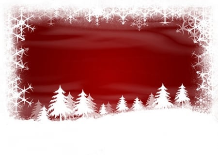 Christmas - white, landscape, christmas, red